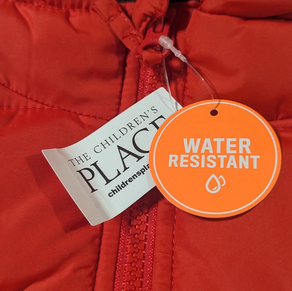 The Children's Place Red Hooded Puffer Jacket Coat Size 3T